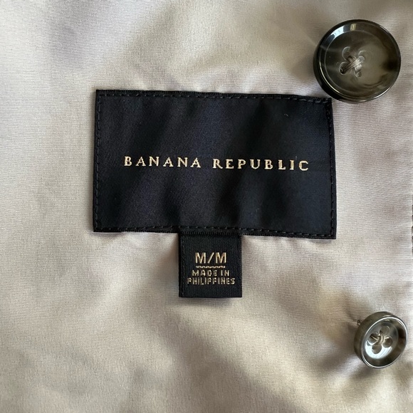 Banana Republic Light Gray Trench Coat - Picture 8 of 8